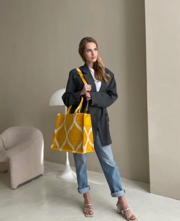 Шелковый (Бахмаль) тоут Grand (L) FELICITAE VITAE! (Манговый щербет!) MAX-NEW.FELICITAE VITAE!/L